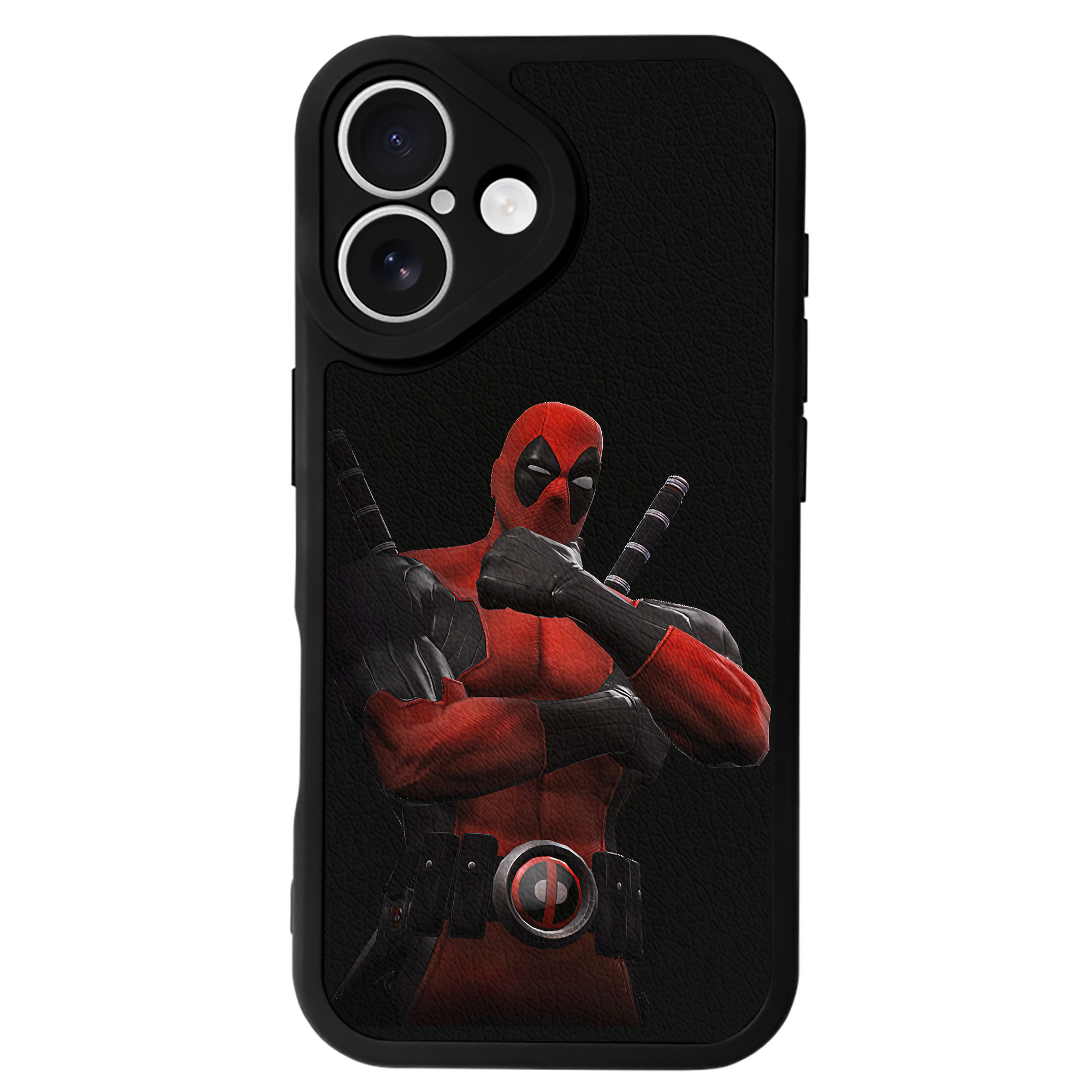 （画像用） Deadpool デッドプール 【iPhone 16シリーズ対応】シリコンスマホケース（レザー調） 材質：シリコン
